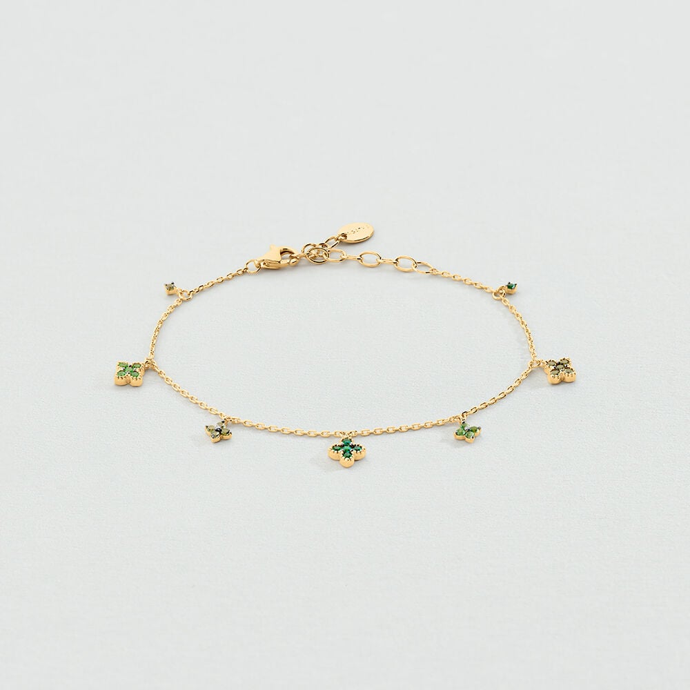 Pulsera de cadena BELOVED - Verde / Dorado - Pulsera de cadena  | Agatha