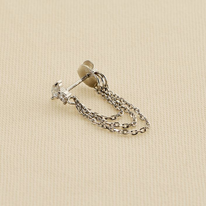 Piercing criolla AMAS - Cristal / Plateado - Piercings  | Agatha