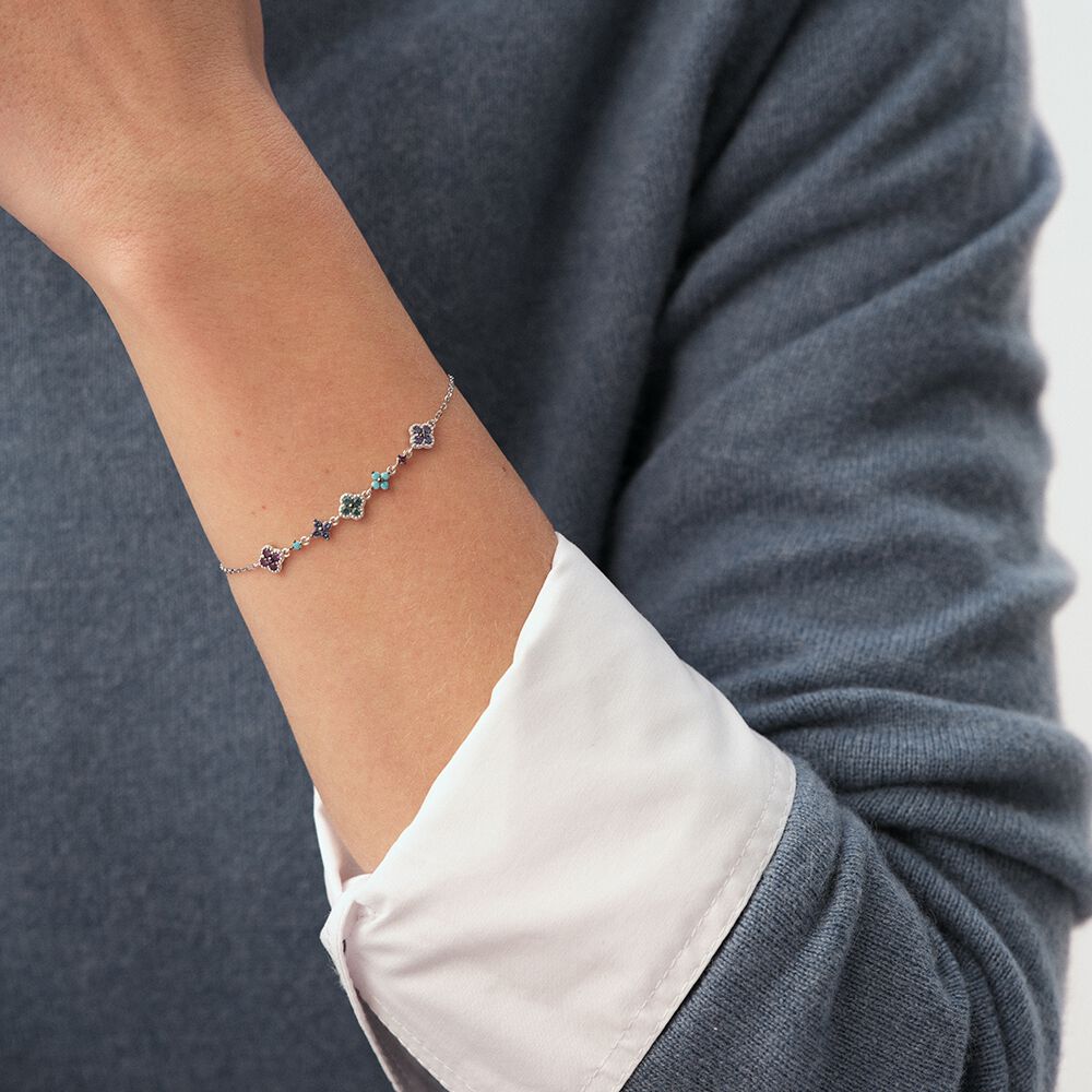 Pulsera de cadena BELOVED - Multicolor / Plata - Pulsera de cadena  | Agatha