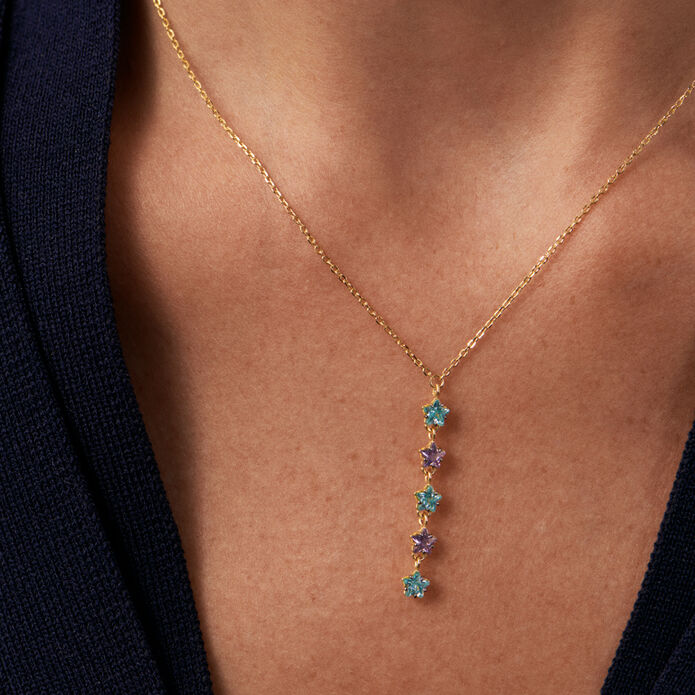 Collar midi SPACEAG - Multicolor / Oro - Collares  | Agatha