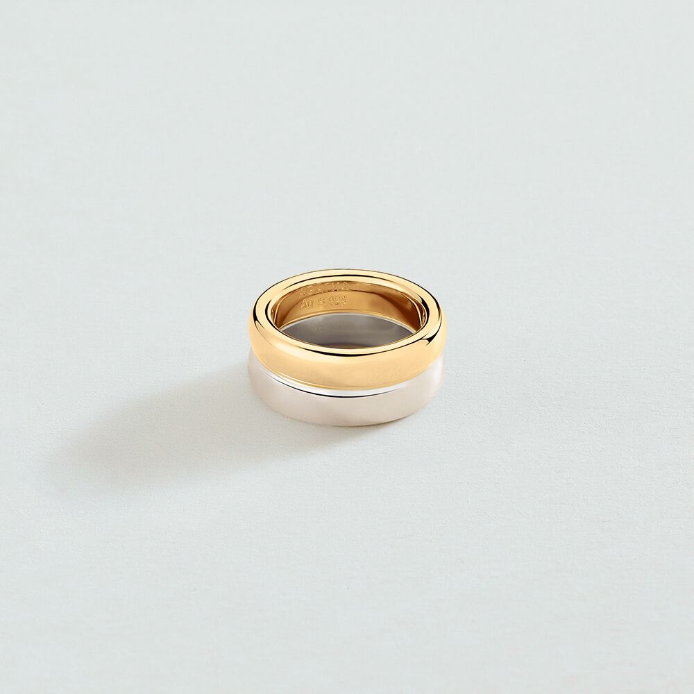 Anillo ancho DUA - Plateado / Dorado - Anillos de fantasía  | Agatha