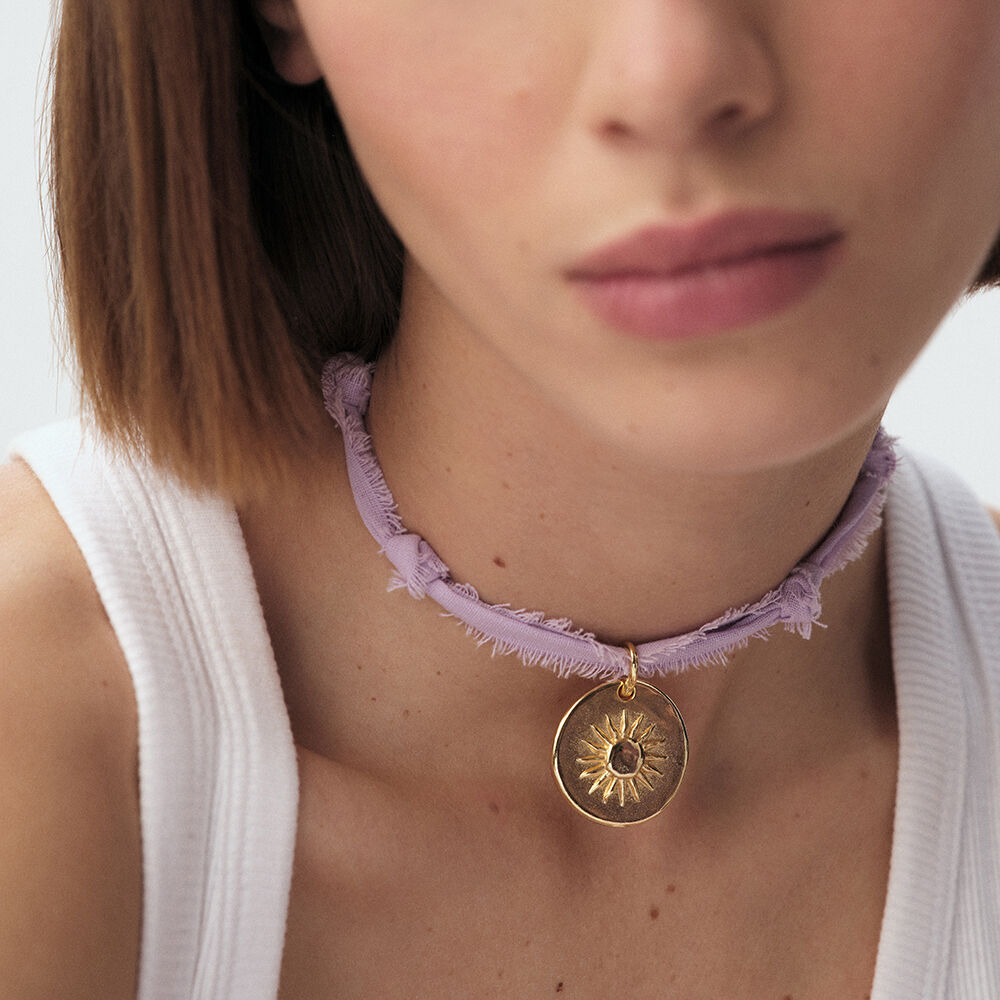 Collar midi TIARE - Violeta / Oro - Collares  | Agatha