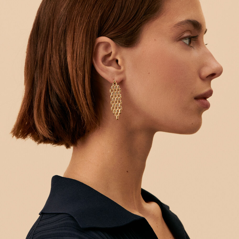 Pendientes largos MINUIT - Dorado - Pendientes de boda  | Agatha