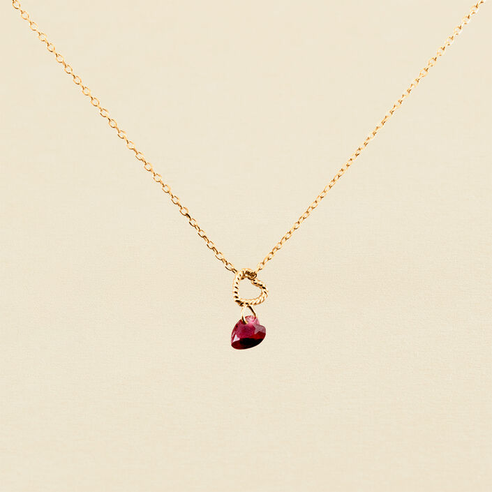 Collar corto BEGUIN - Rojo / Oro - Collares  | Agatha