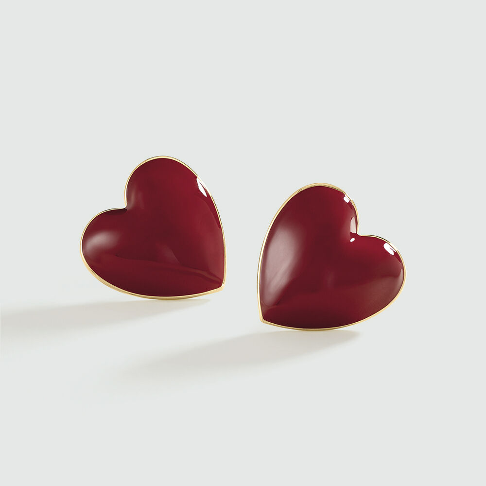 Pendientes largos DESIREE - Rojo / Oro - Pendientes de fantasía  | Agatha