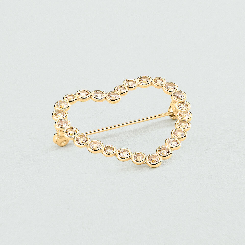 Broche ADAMAS - Cristal / Dorado - Accesorios joyas  | Agatha