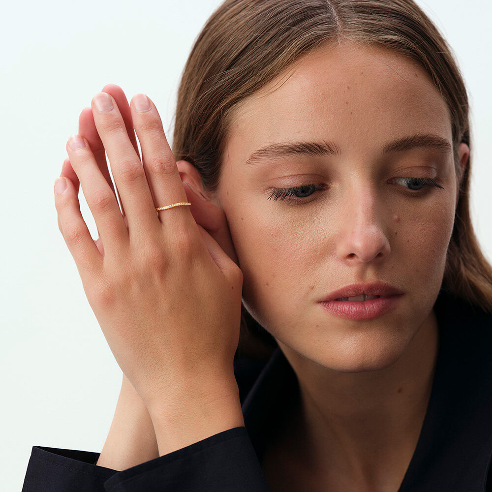 Anillo fino DAUPHINE - Cristal / Dorado - Anillos  | Agatha