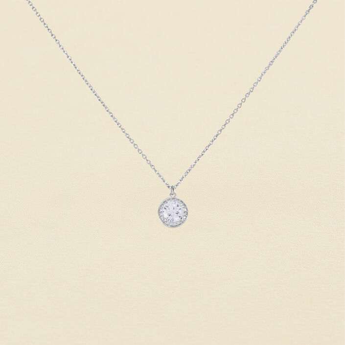 Collar corto IMPERIAL - Cristal / Plateado - Collares  | Agatha