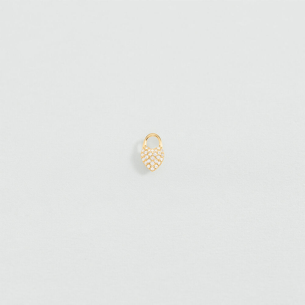 Colgante CORAZ&Oacute;N PAV&Eacute; - Cristal / Dorado - Joyas  | Agatha