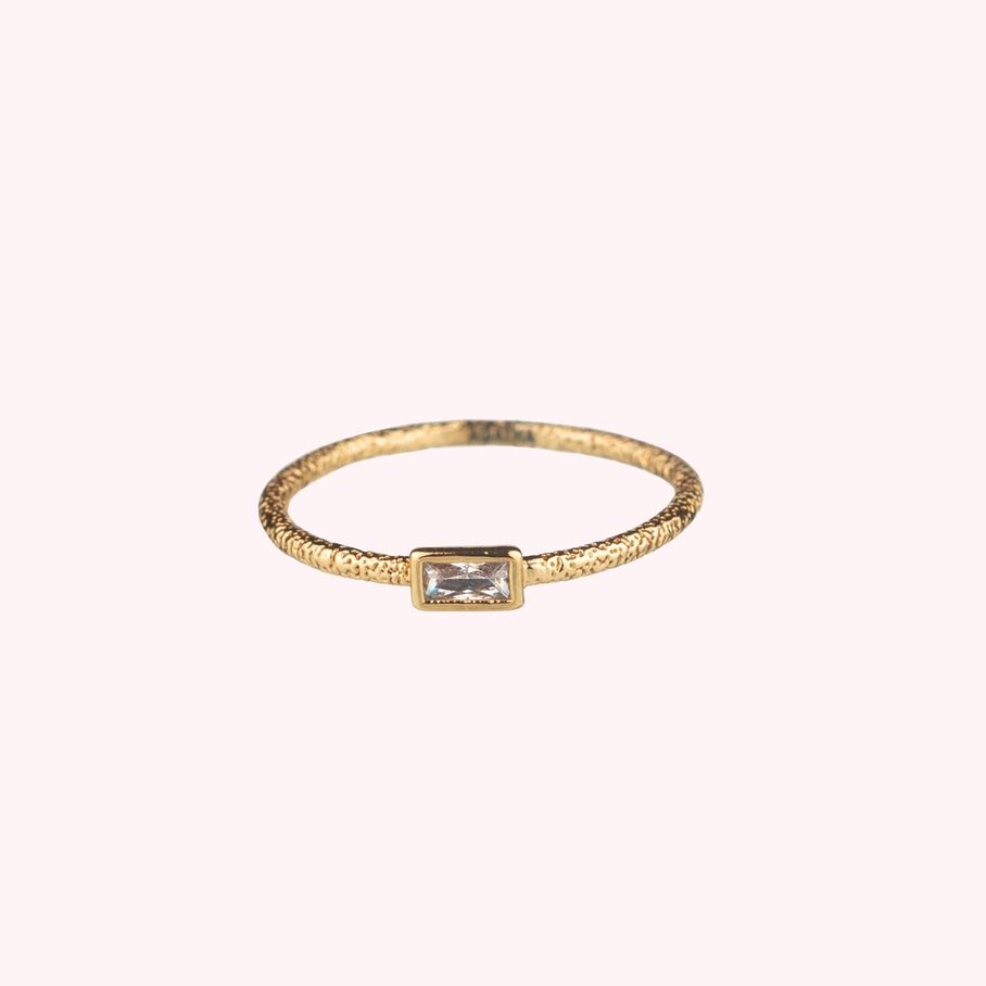 Anillo fino CLEOPATR - Cristal / Oro - Anillos  | Agatha