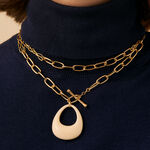 Collar largo BRIGITTE - Marfil / Oro - Collares  | Agatha