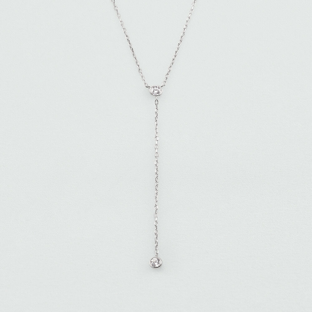 Collar corto NEC9BRILLANT - Cristal / Plateado - Collar corto  | Agatha