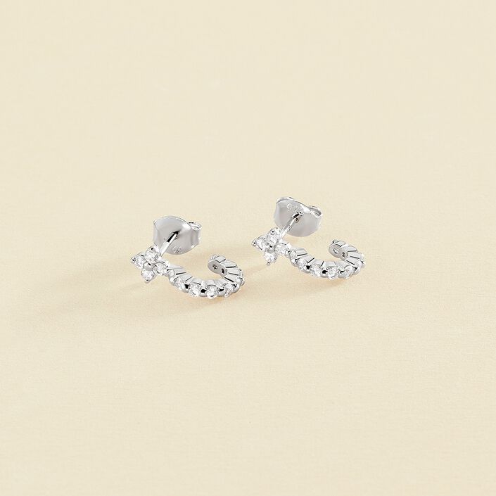 Criollas BELOVED - Cristal / Plateado - Pendientes  | Agatha