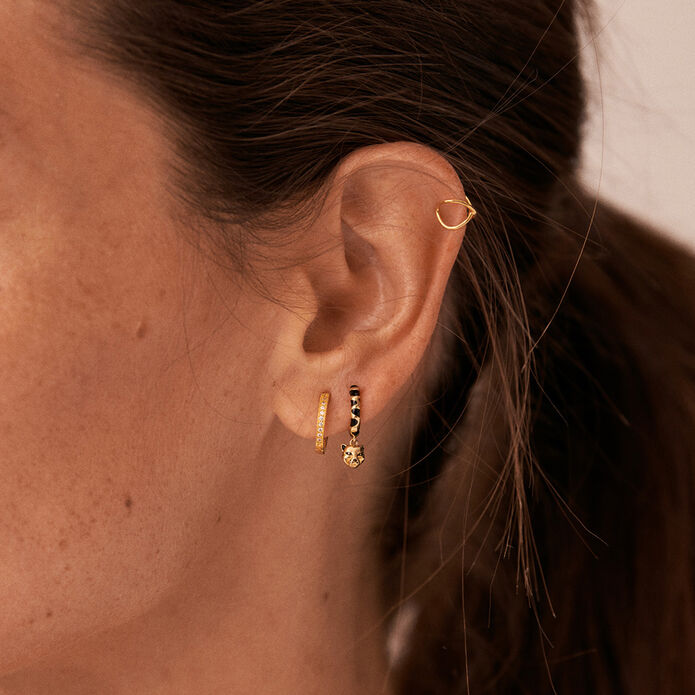 Ear cuff CRUZADO - Dorado - Piercings  | Agatha