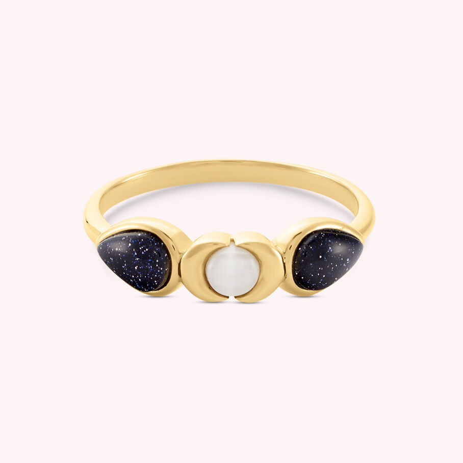 Anillo fino ECLIPSE - Azul / Oro - Anillos  | Agatha