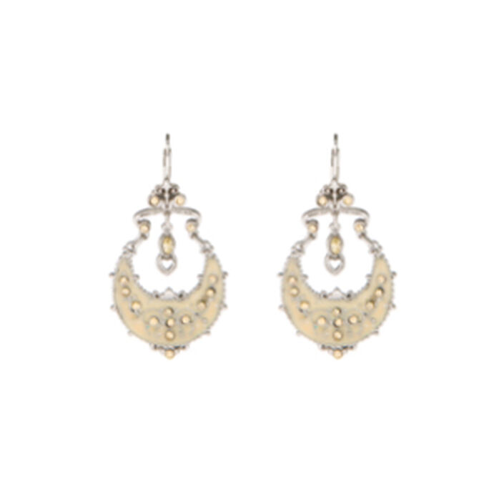 Pendientes largos FILIPA - Blanco / Plata - Pendientes  | Agatha