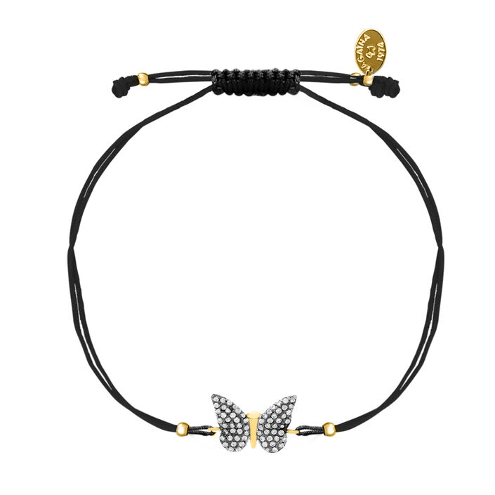Pulsera con cordón TINY - Oro / Negro - Pulseras  | Agatha