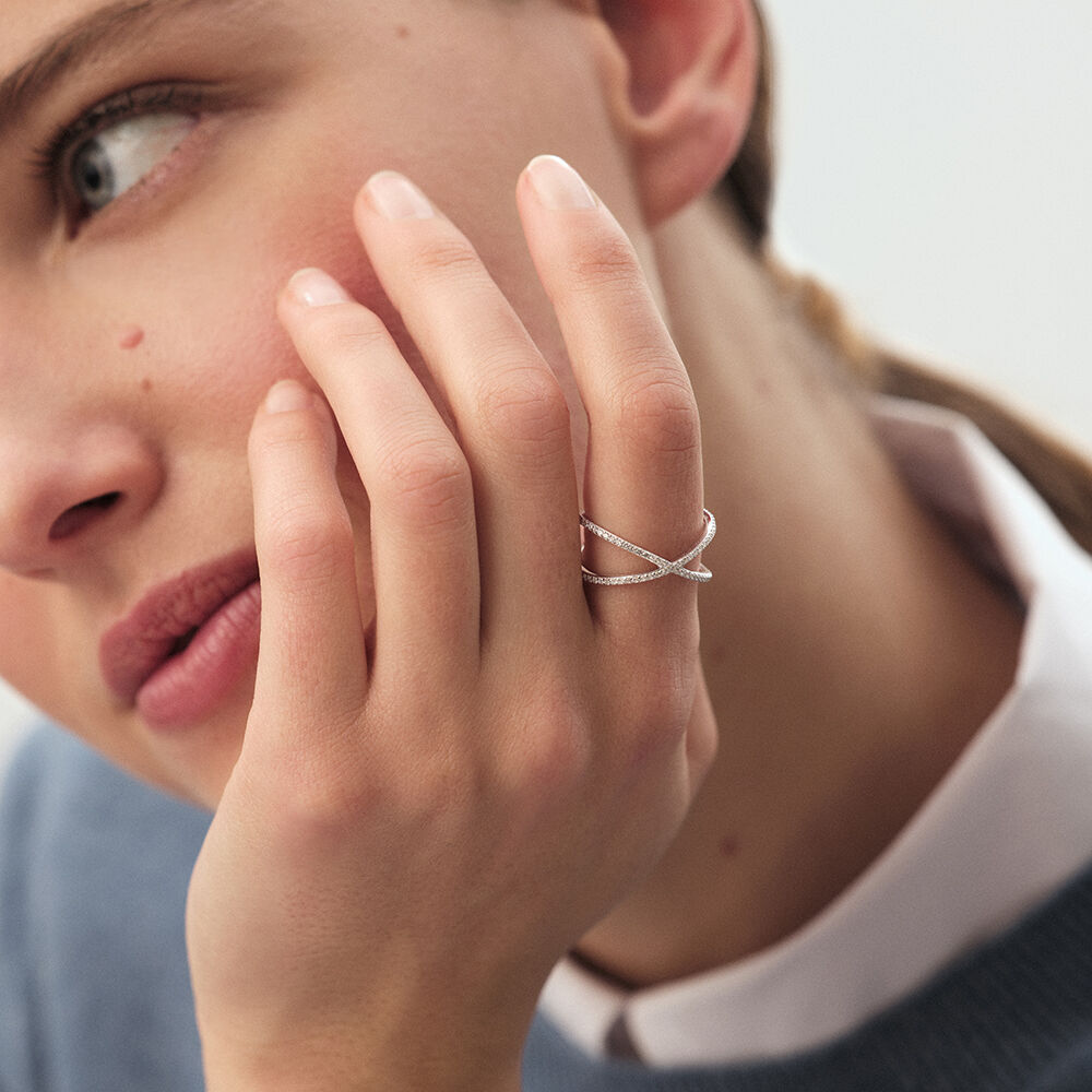 Anillo fino BARSHINE - Cristal / Plateado - Anillos de fantasía  | Agatha