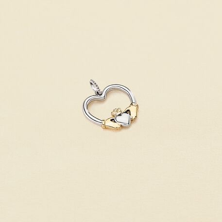 Colgante ABRAZO - Plata / Oro - Joyas  | Agatha