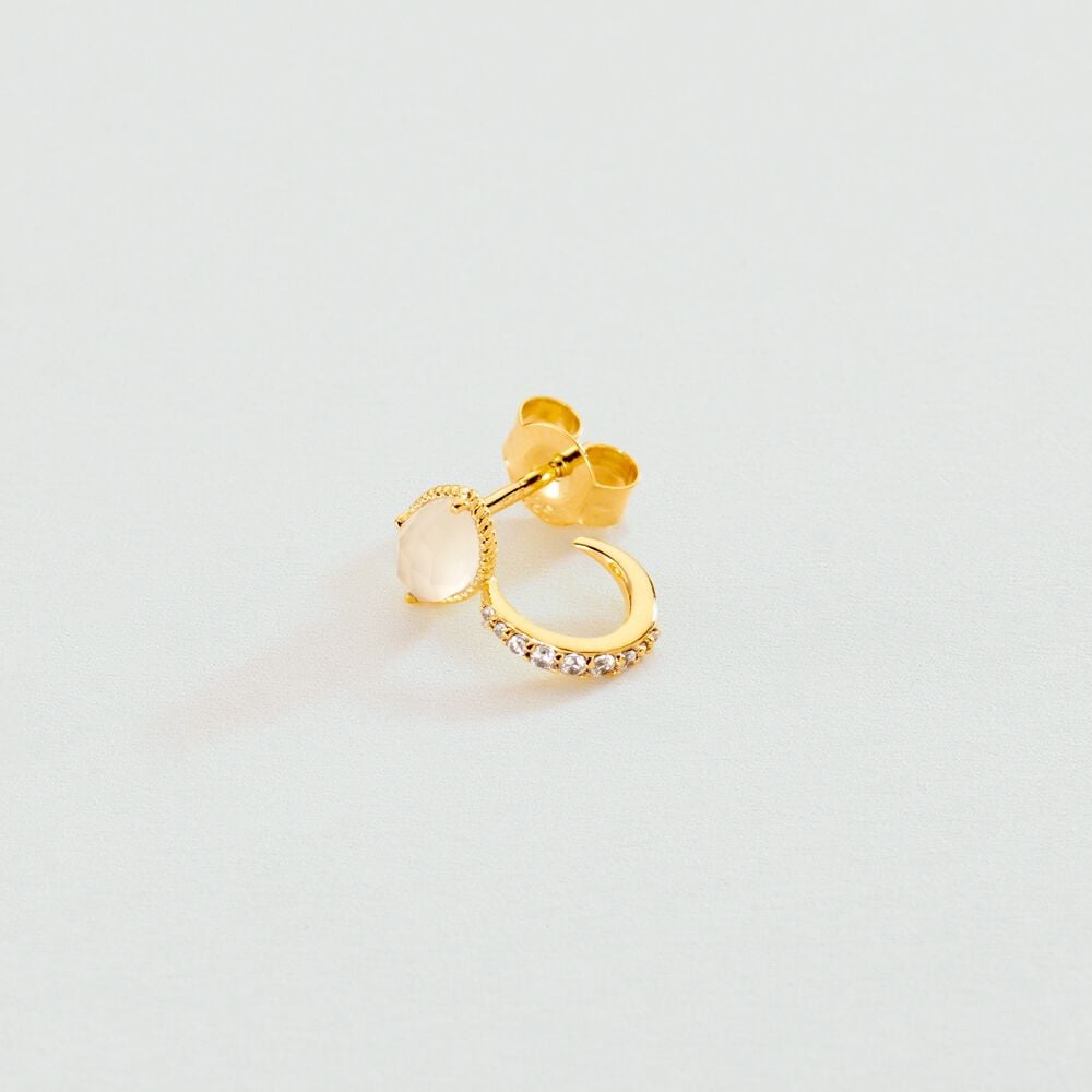 Piercing criolla PRECIEUX - Blanco / Oro - Piercings  | Agatha