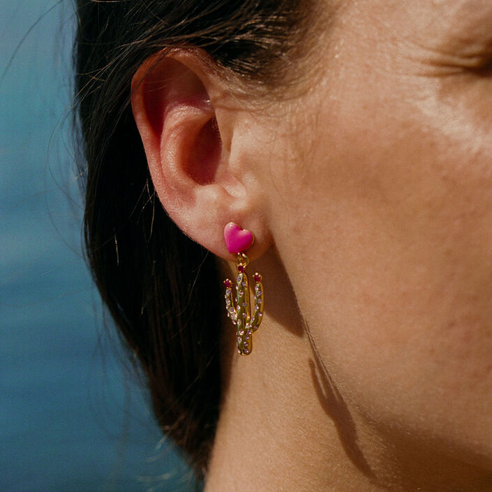 Pendientes largos RODEO - Multicolor / Oro - Pendientes  | Agatha