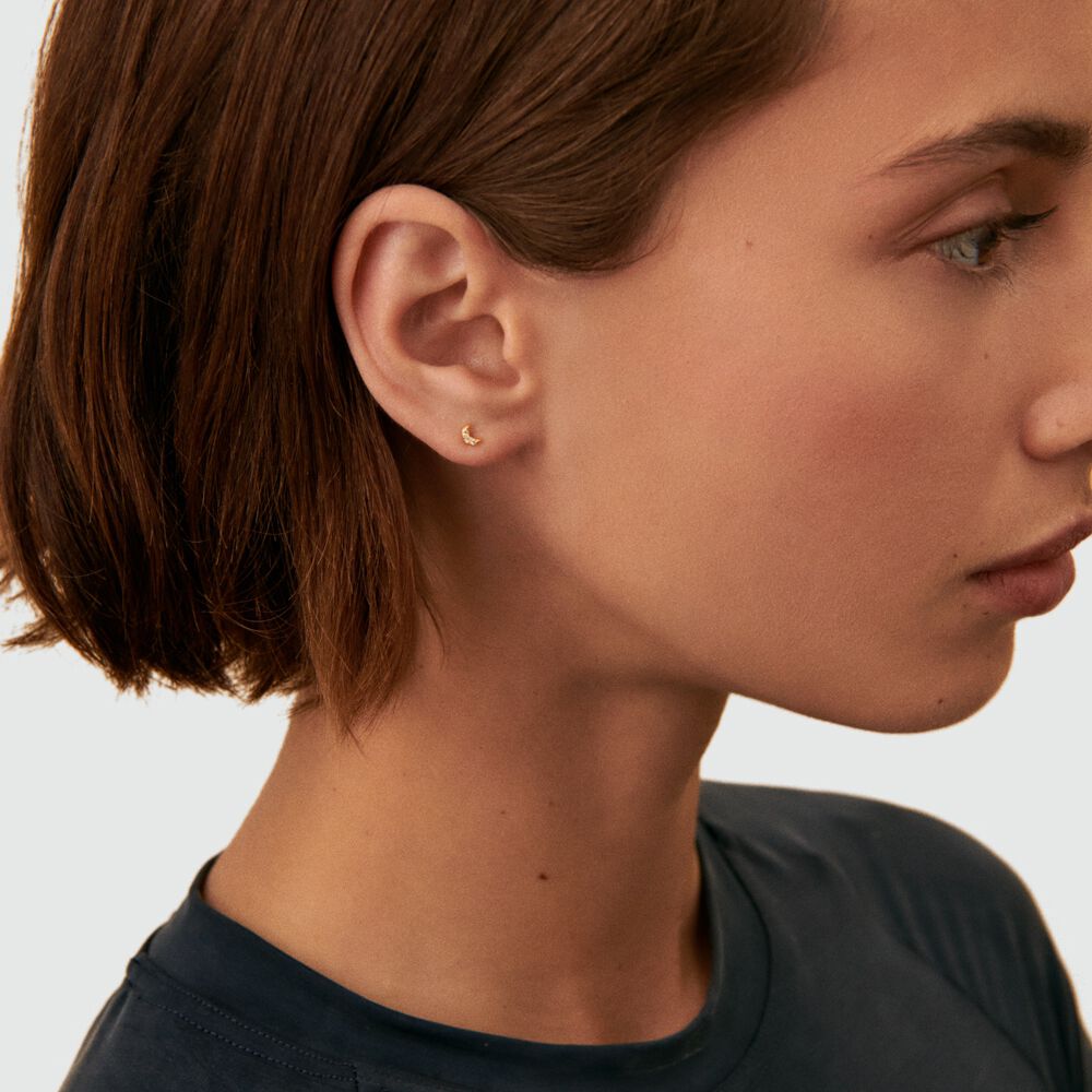Piercing mini LUNITA - Cristal / Dorado - Piercings  | Agatha
