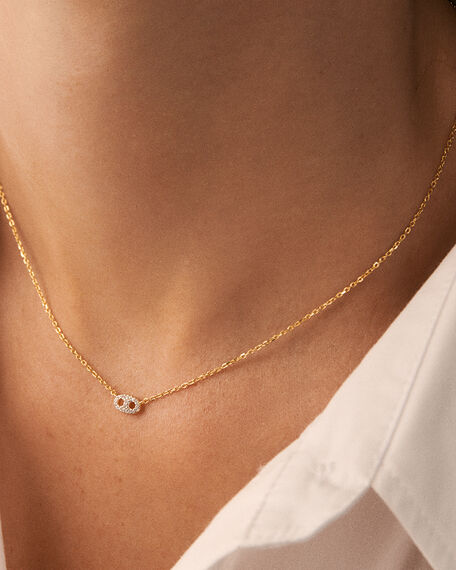 Collar corto ETREINTE - Plata / Oro - Collares  | Agatha