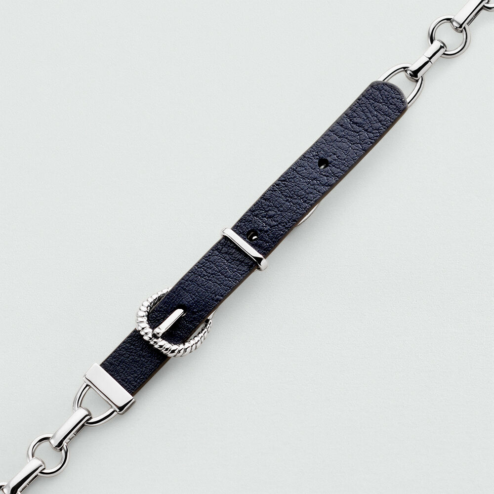 Pulsera de cadena TWIGGY - Plateado / azul oscuro - Pulsera de cadena  | Agatha