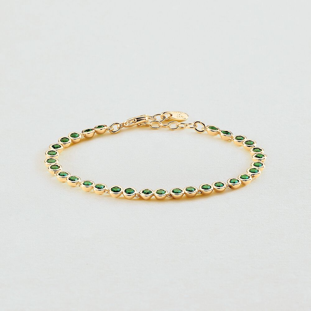 Pulsera de cadena ADAMAS - Verde / Dorado - Pulsera de cadena  | Agatha