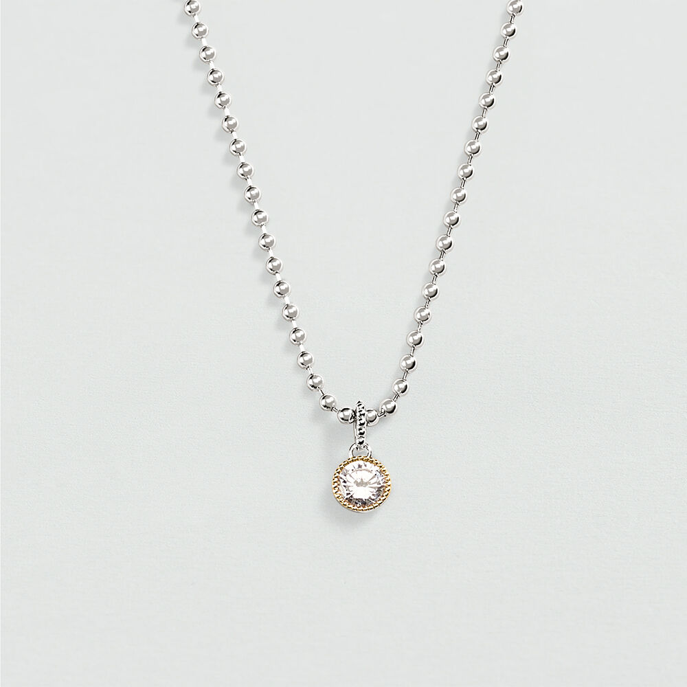 Collar corto BE - Cristal / Plateado - Collar corto  | Agatha