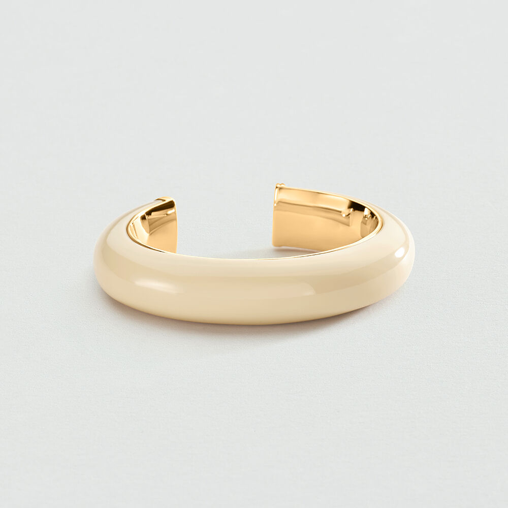 Pulsera rígida ROYAL - Marfil / Oro - Pulsera rígida  | Agatha