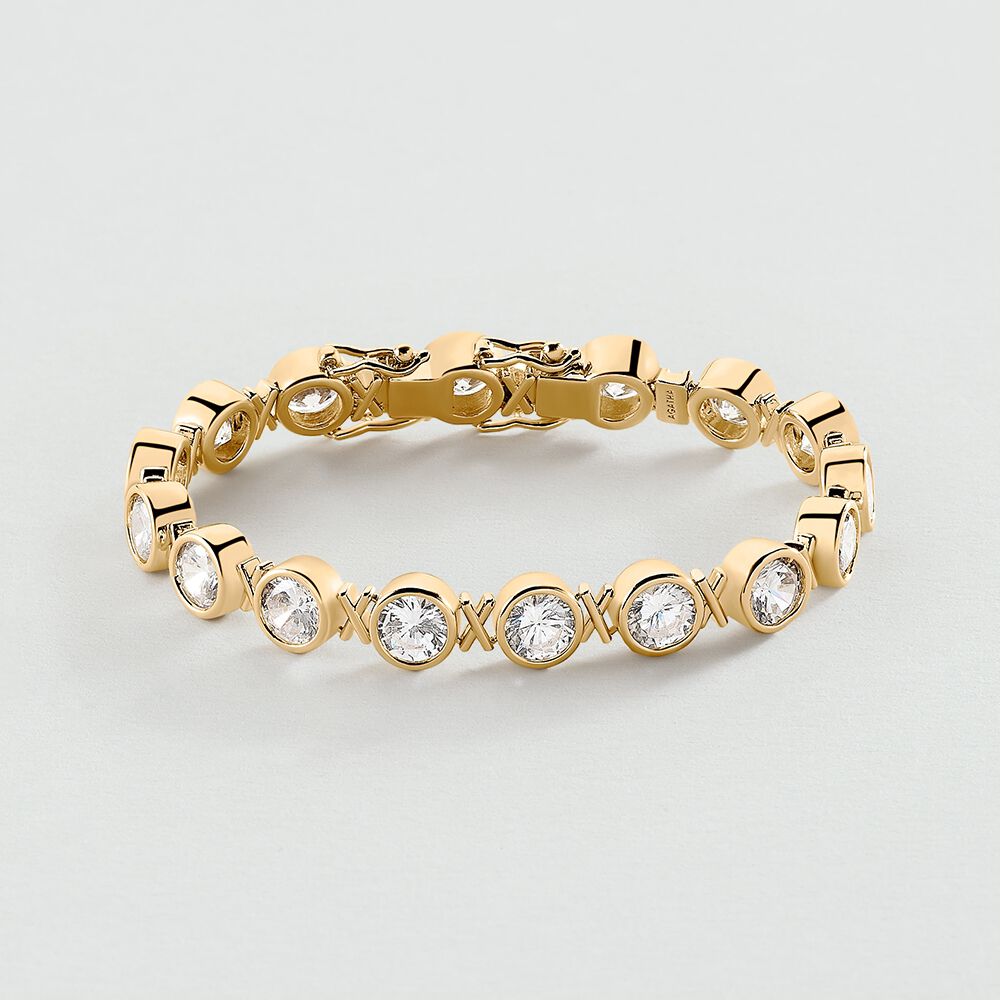 Pulsera de cadena N-13 - Cristal / Dorado - Pulsera de cadena  | Agatha