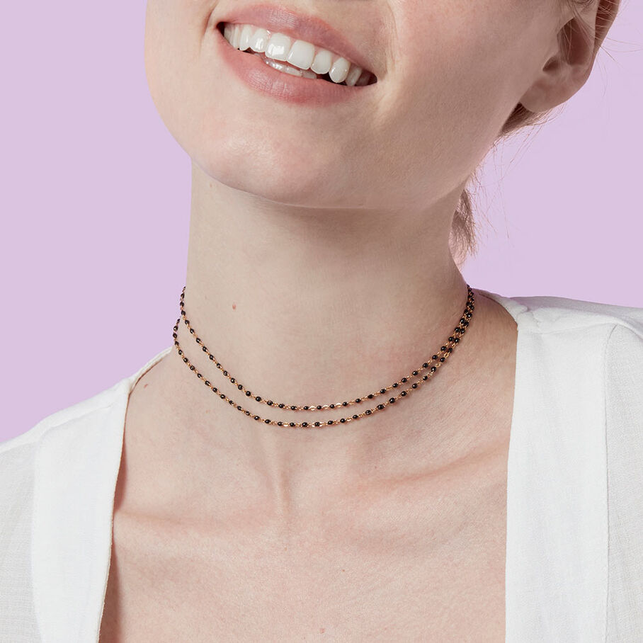 Collar midi SMARTY - Negro / Oro - Collares  | Agatha