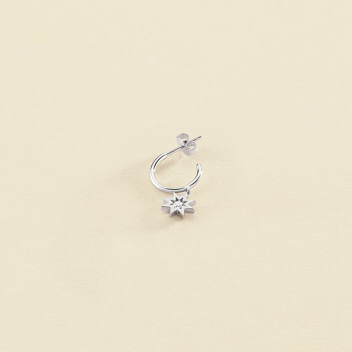 Piercing criolla MIX & MATCH - Cristal / Plateado - Piercings  | Agatha