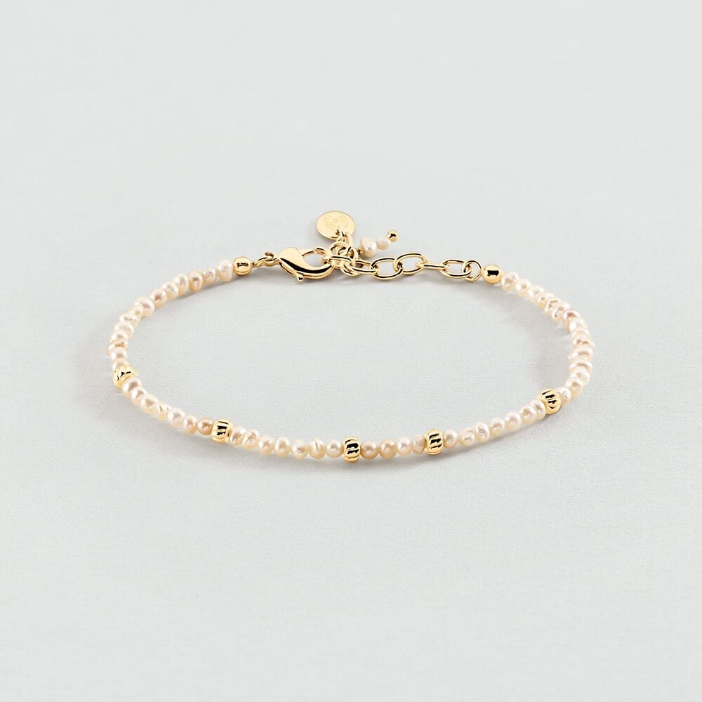 Pulsera de cadena DIONE - Perla / Oro - Pulsera de cadena  | Agatha
