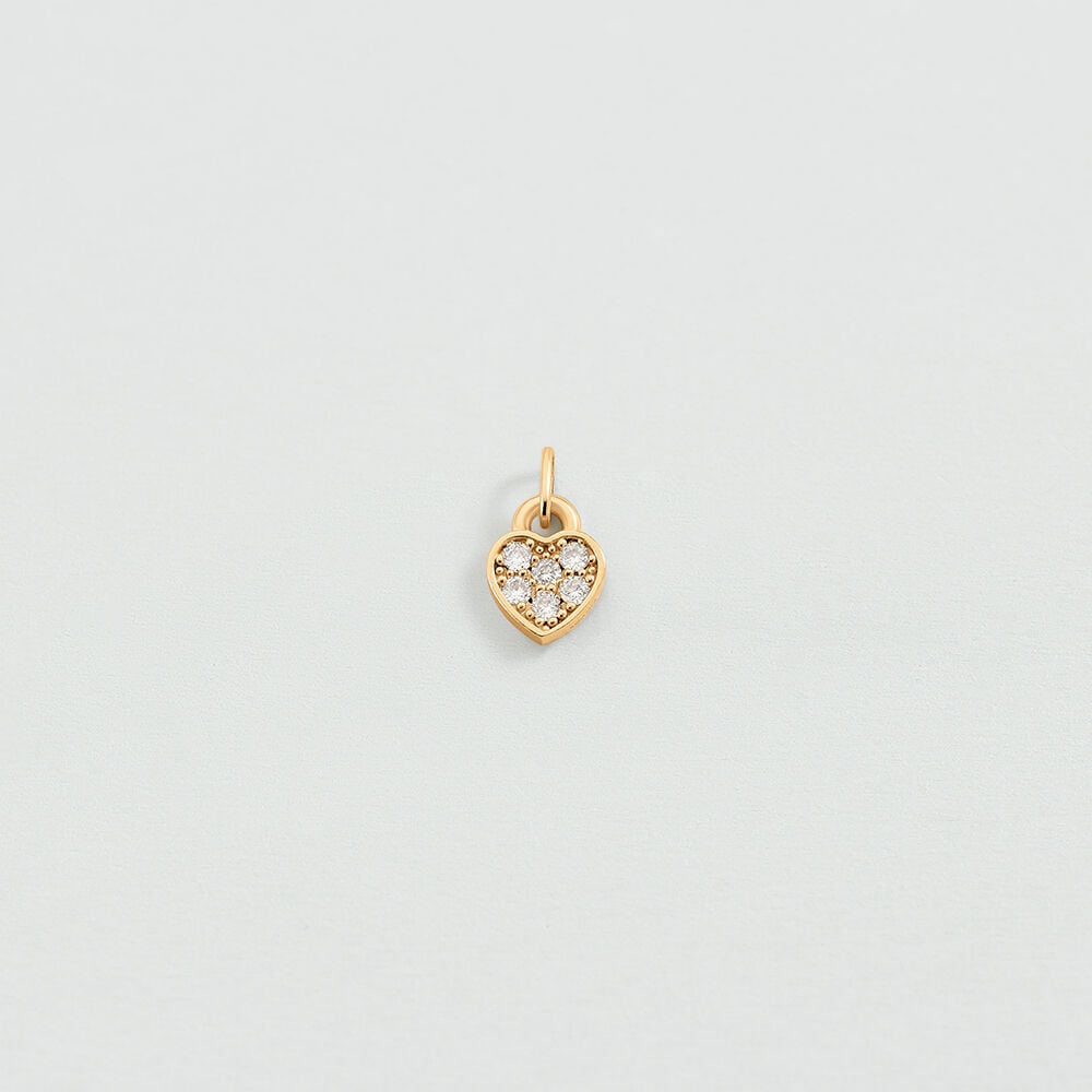 Colgante CORAZ&Oacute;N CANDADO - Cristal / Dorado - Sin piedra  | Agatha