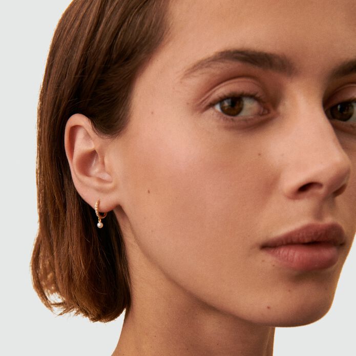 Piercing criolla PRECIEUX - Perla / Oro - Piercings  | Agatha