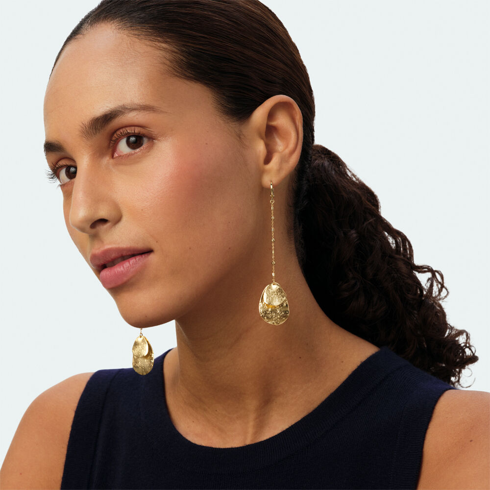 Pendientes largos CALMA - Dorado - Pendientes  | Agatha
