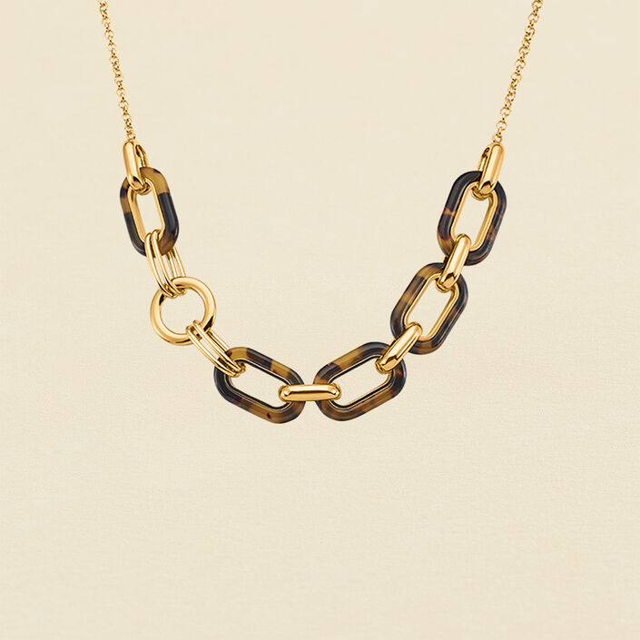 Collar corto BOUCLE - Concha / Dorado - Collares  | Agatha