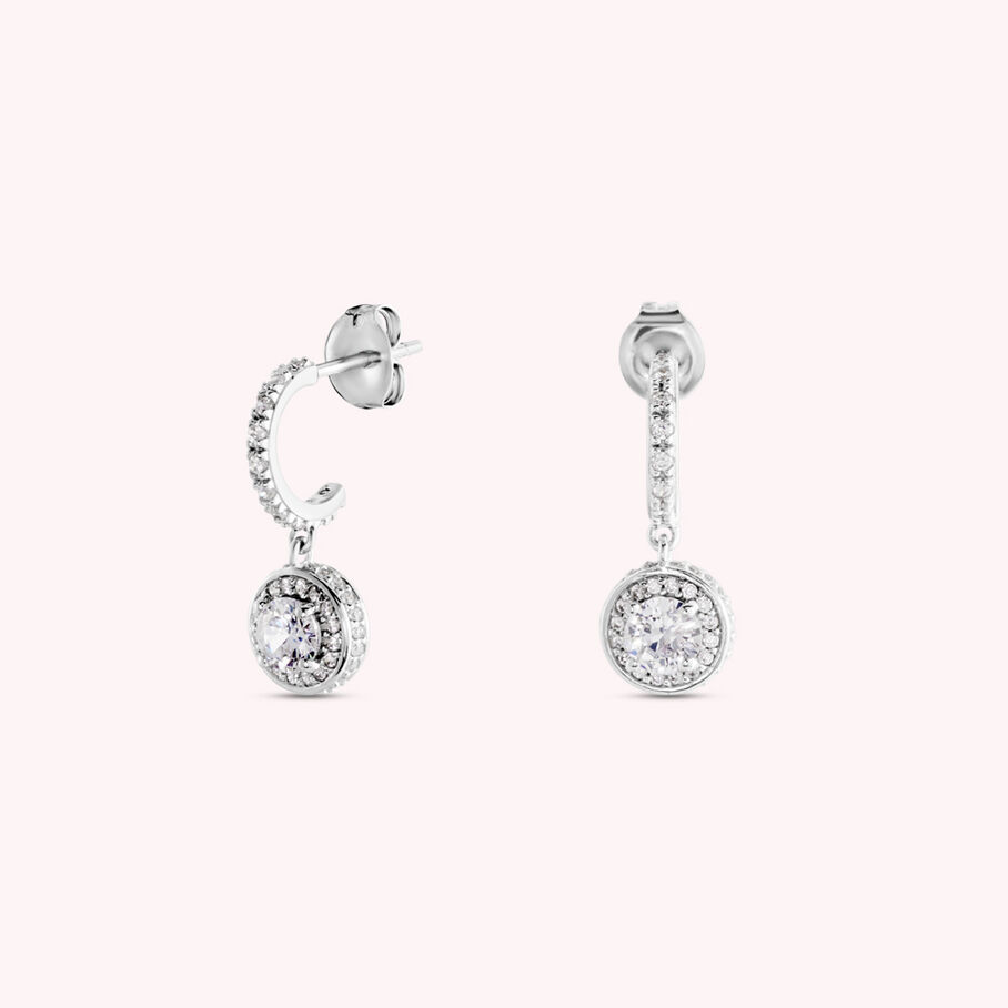 Criollas IMPERIAL - Cristal / Plateado - Pendientes  | Agatha