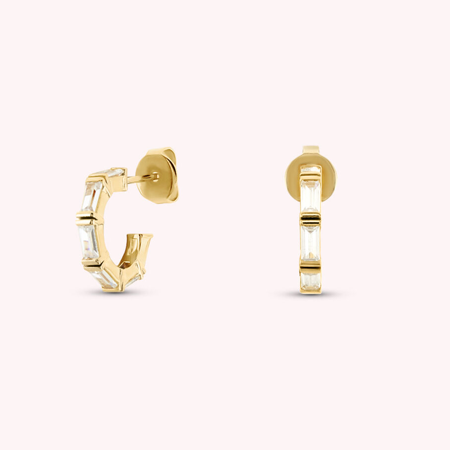 Criollas LUCILLE - Cristal / Oro - Pendientes  | Agatha