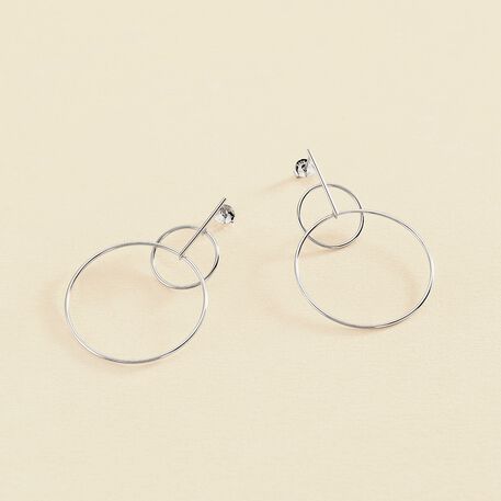 Pendientes largos CASSINI - Plata - Pendientes  | Agatha