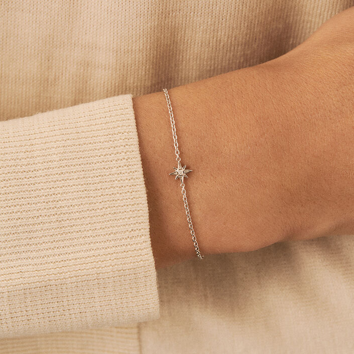 Pulsera de cadena OURSE - Cristal / Plateado - Pulseras  | Agatha