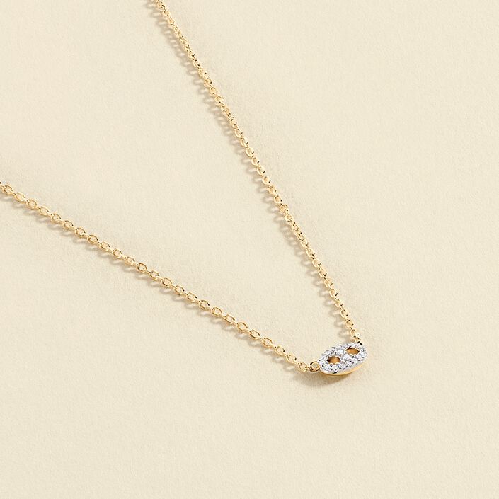 Collar corto ETREINTE - Plata / Oro - Collares  | Agatha