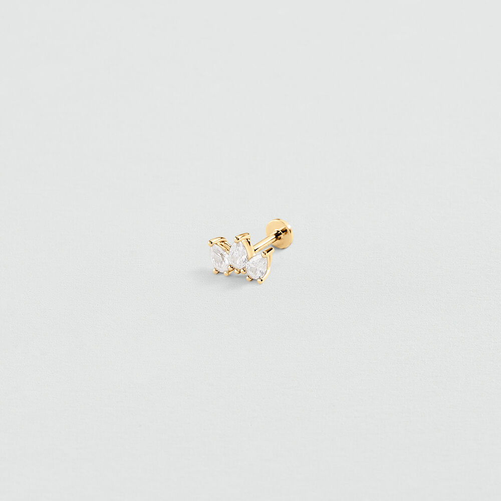 Piercing mini MIX & MATCH - Cristal / Dorado - Tragus&H&eacute;lix  | Agatha