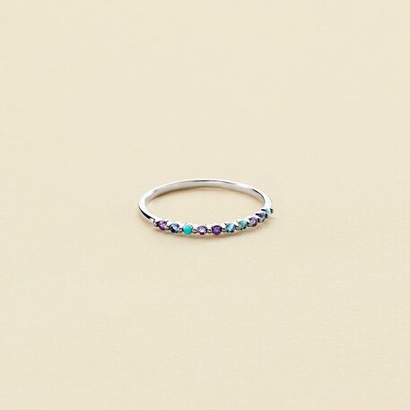 Anillo fino BELOVED - Multicolor / Plata - Anillos  | Agatha