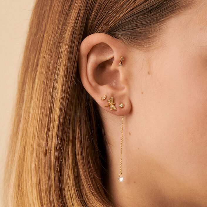 Piercing mini LIBELULA - Cristal / Dorado - Piercings  | Agatha