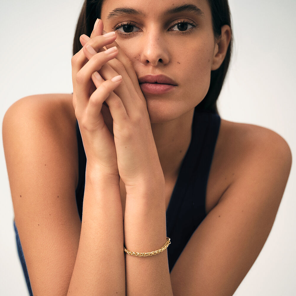 Pulsera de cadena ESLAB&Oacute;N PALMERA - Dorado - Pulsera de cadena  | Agatha