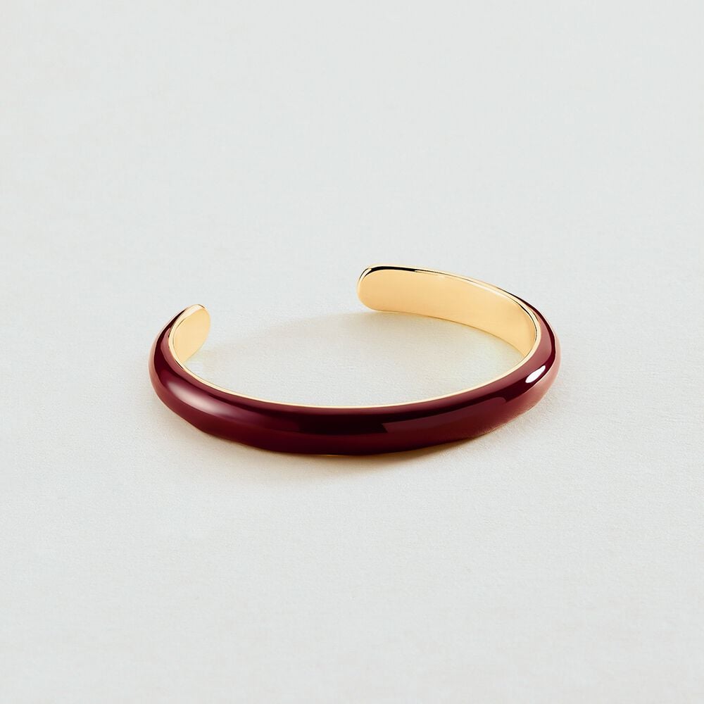 Pulsera rígida LEO - Bordeos / Dorado - Pulsera rígida  | Agatha