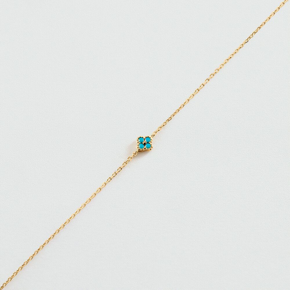 Pulsera de cadena BELOVED - Turquesa / Oro - Pulsera de cadena  | Agatha